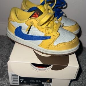 Travis Scott Kids Shoes - Yellow and Blue
